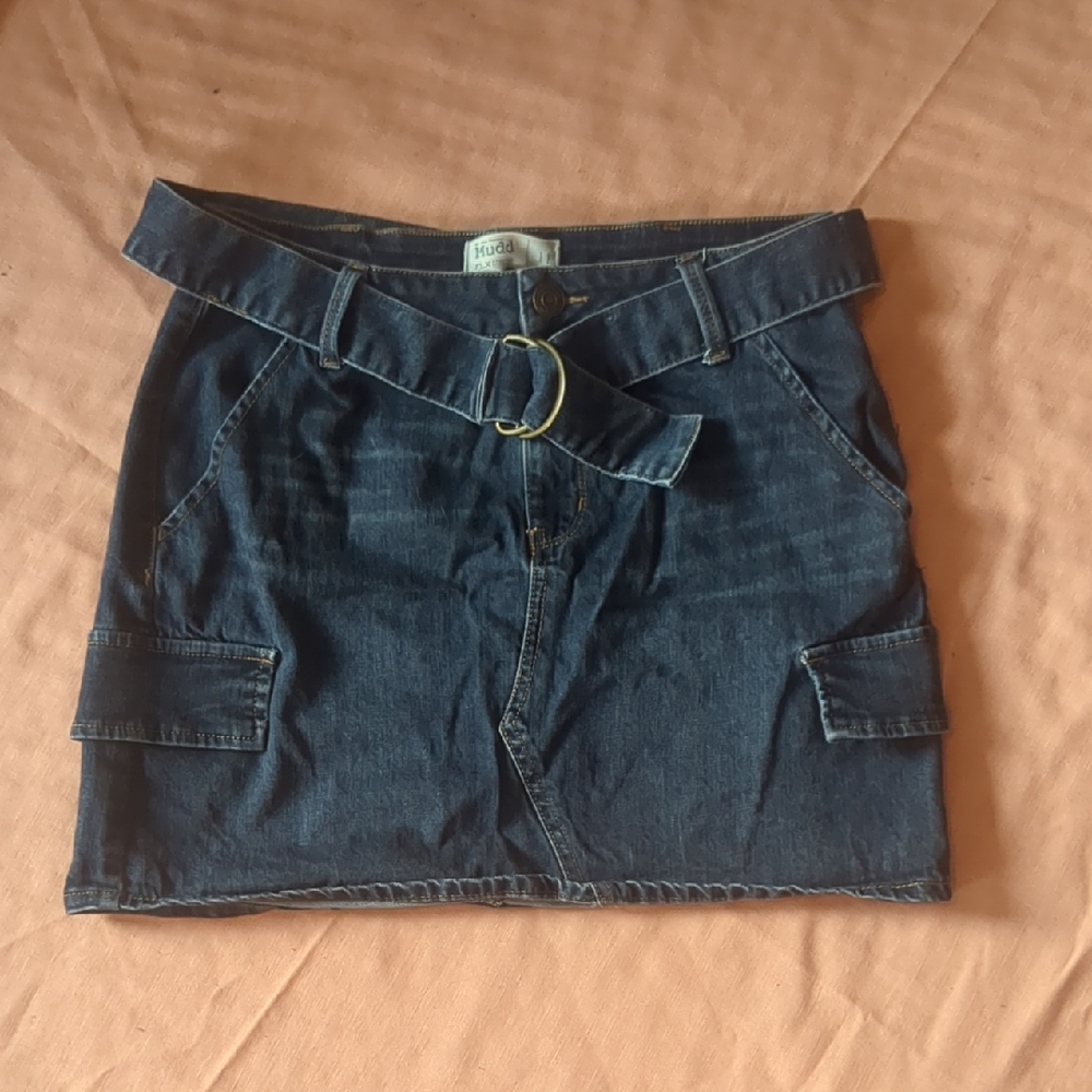 Mudd Denim Mini Skirt With Belt